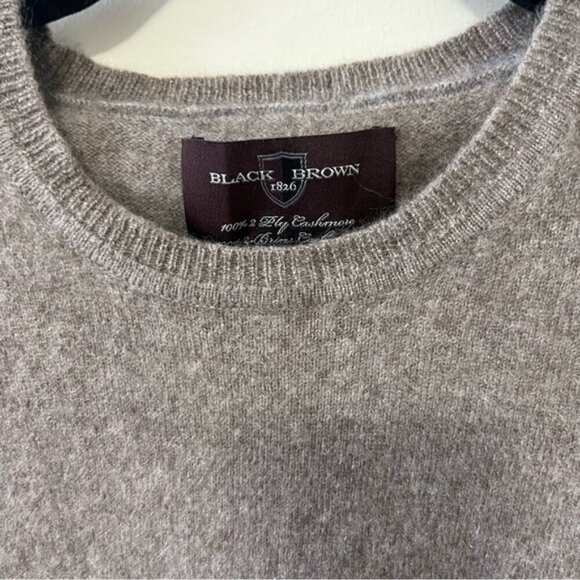 BLACK BROWN 1826 100% 2-Ply Cashmere Crewneck Sweater - Picture 3 of 7